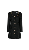 BLACK BOUCLE MINI DRESS Flowering Girl