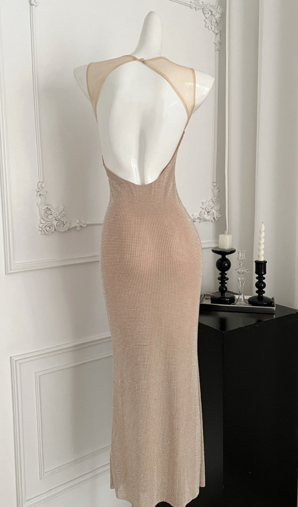 Cedrica Embellished Backless Maxi Dress Flowering Girl