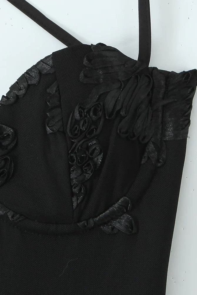 Nefertiti Maxi Dress - Black Flowering Girl