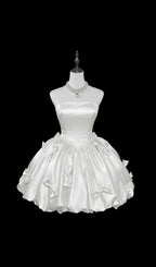 Kristal Strapless Bow Embellished Mini Dress Flowering Girl