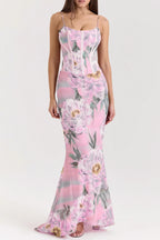 Letitia Floral Corset Maxi Dress Flowering Girl