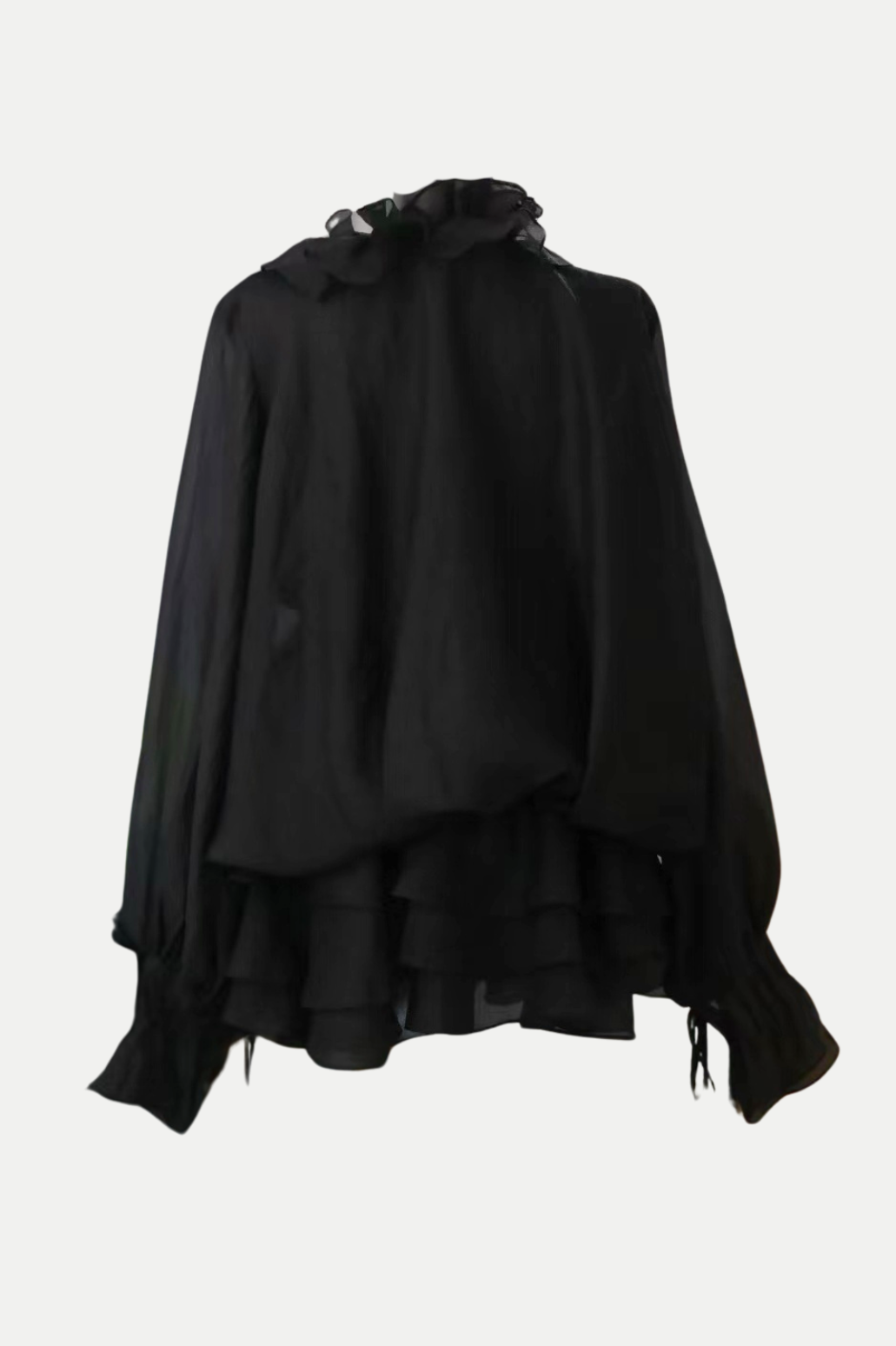 Jaketta Flower Ruffle Mini Dress In Black Flowering Girl