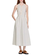 Striped Cotton Maxi Dress Flowering Girl