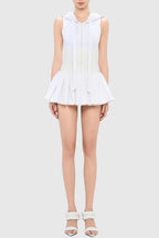 Cliffa Sleeveless Knit Mini Dress - White Flowering Girl