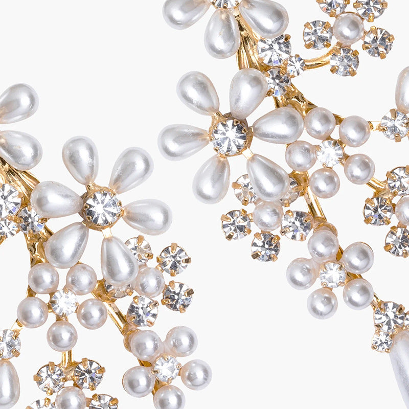 Kaitlyn Pearl Flower Earrings Flowering Girl