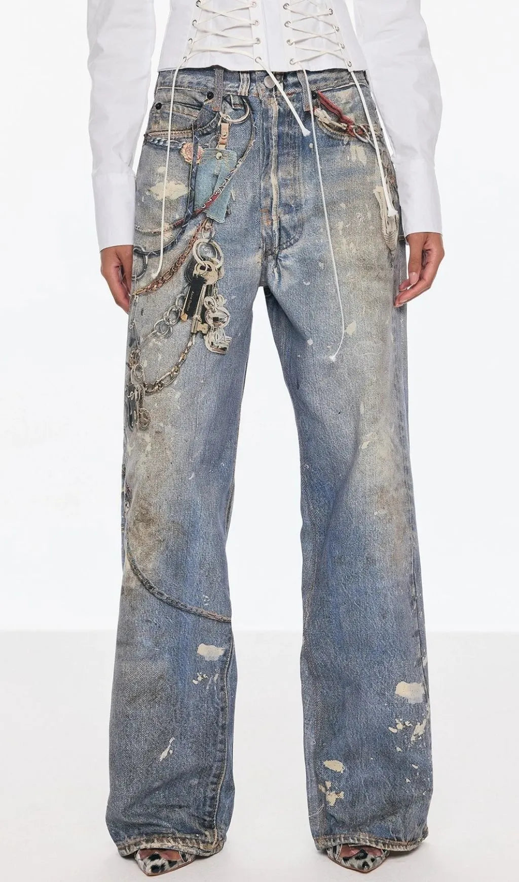 Prima Print Barrel Jeans Flowering Girl