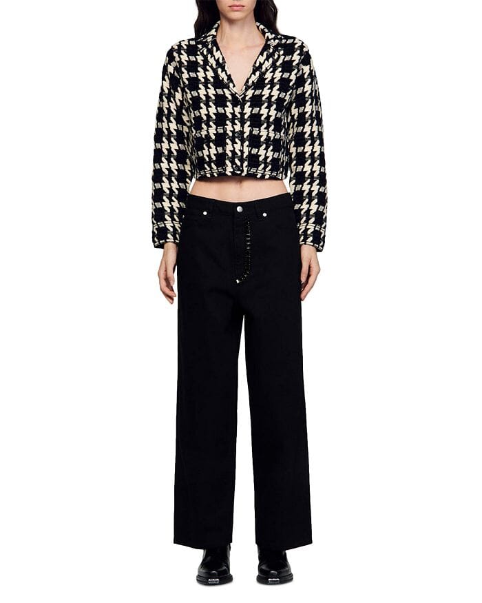 BREE JACQUARD HOUNDSTOOTH SHORT COAT Flowering Girl