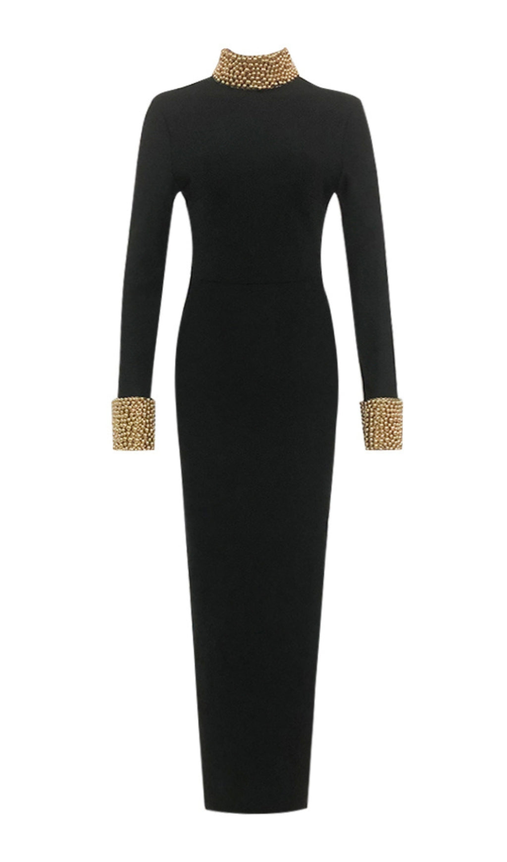 Bambina Black Long Sleeve Embellished Maxi Dress Flowering Girl