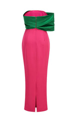 Kalea Pink Green Maxi Dress Flowering Girl