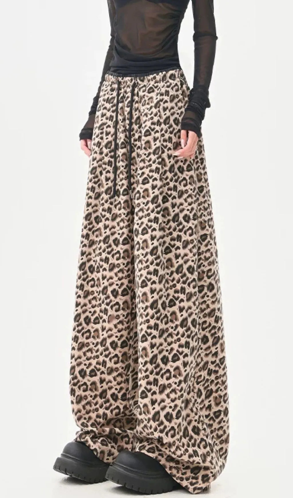 Lali Leopard High Waist Wide Leg Pants Flowering Girl