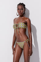 Ylva Print Strapless Swimwear Flowering Girl