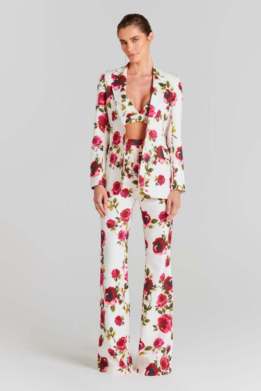 Bailey Floral Blazer Three Piece Set Flowering Girl