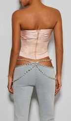 Eternity Strapless Lace Corset Top Flowering Girl