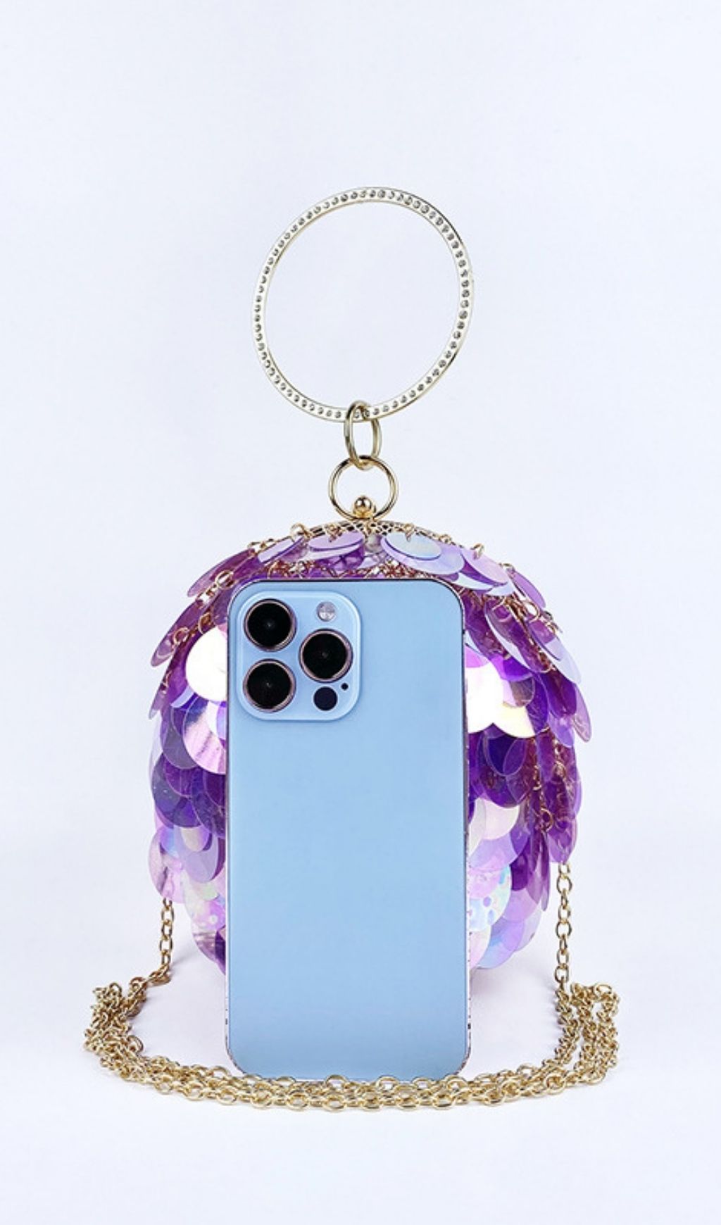 Adaiba Purple Ball Sequin Bag Flowering Girl