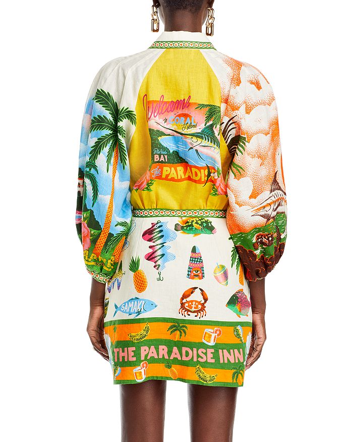 PARADISO PRINTED LINEN DRESS Flowering Girl