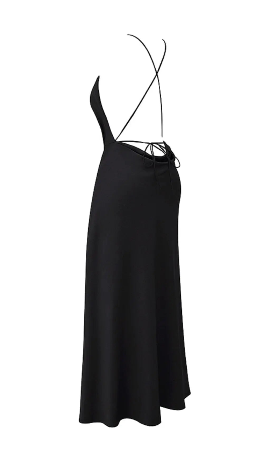 Black Thigh Slit Maxi Dress Flowering Girl