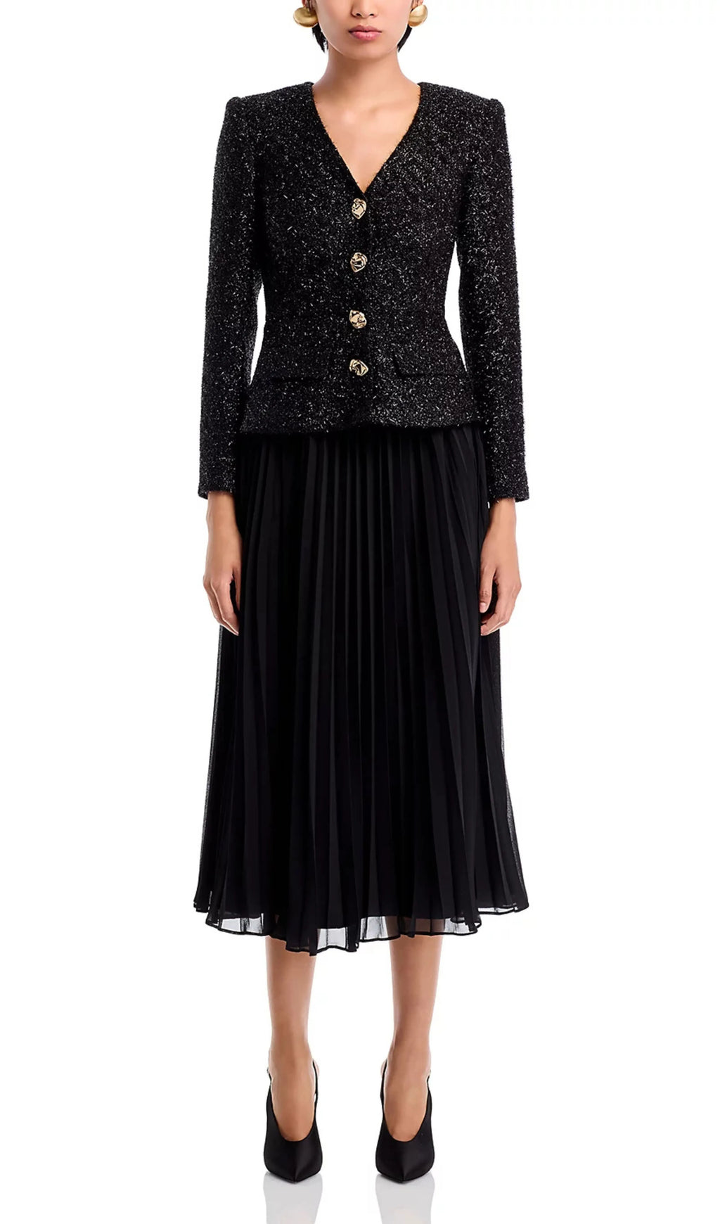 Tinsel Boucle Midi Dress Flowering Girl