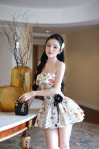 Lumi Strapless Mini Dress Flowering Girl