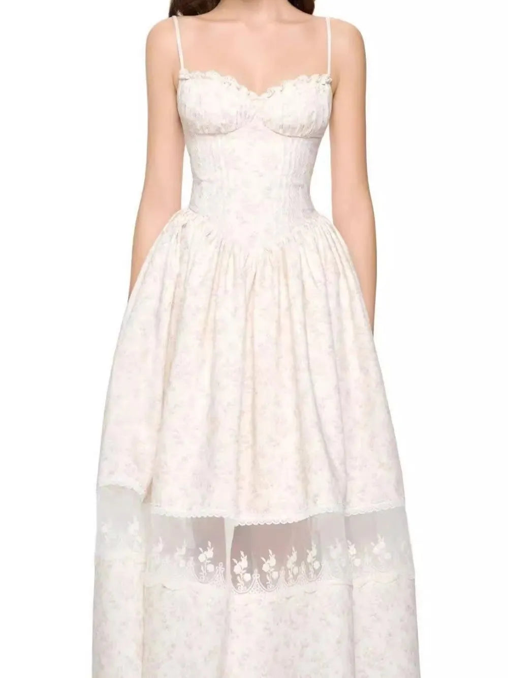 Madrona Strappy Floral Midi Dress Flowering Girl
