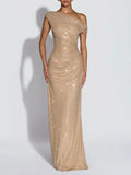 Miller Diamante Ruched Maxi Dress Flowering Girl
