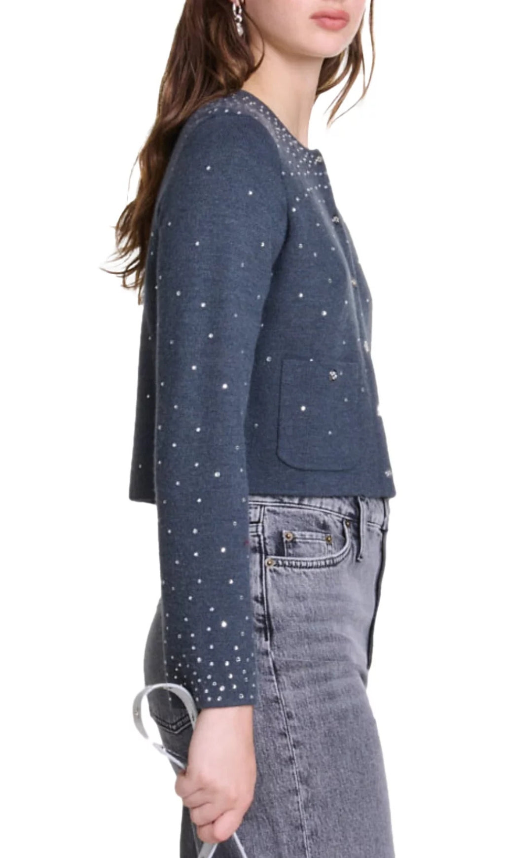 Mistrassa Rhinestone Cardigan Flowering Girl