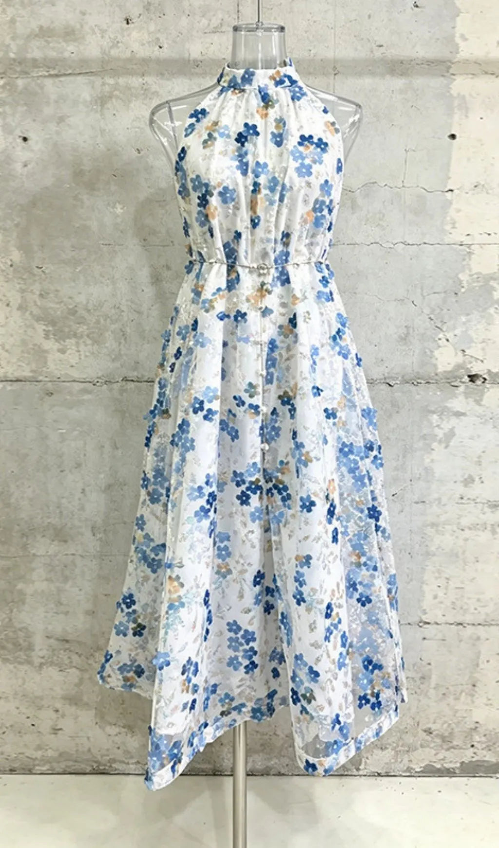 Leontien Halter Floral Midi Dress Flowering Girl