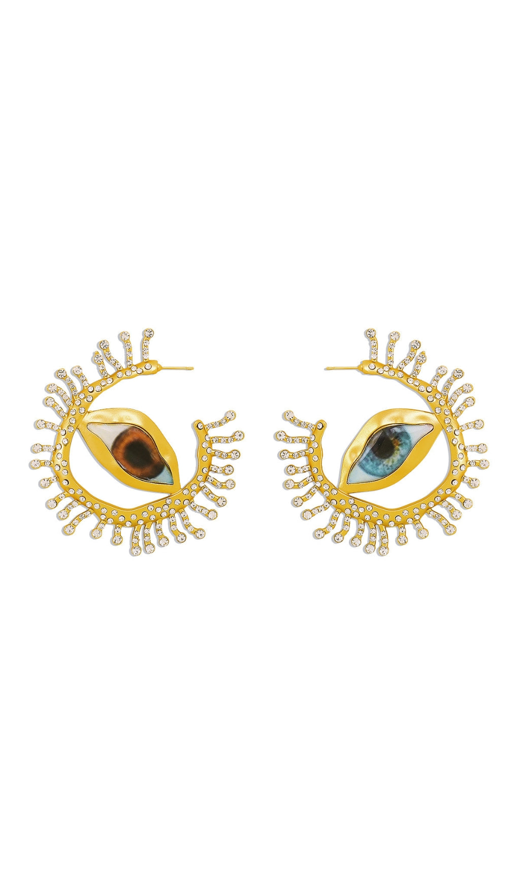 Ariella Crystal Heterochromia Earrings Flowering Girl
