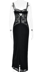Spaghetti Lace Maxi Dress Flowering Girl