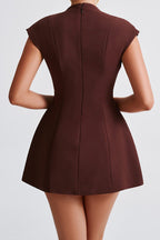Suri Mini Dress - Brown Flowering Girl