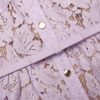 Lilac Lace Button Front Midi Dress Flowering Girl