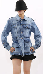 Ila Denim Jacket Flowering Girl