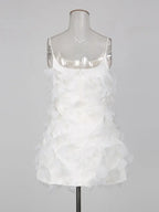 Madelyn Petal Embellished Mini Dress Flowering Girl