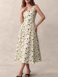 Milly Sleeveless Printed Midi Dress Flowering Girl