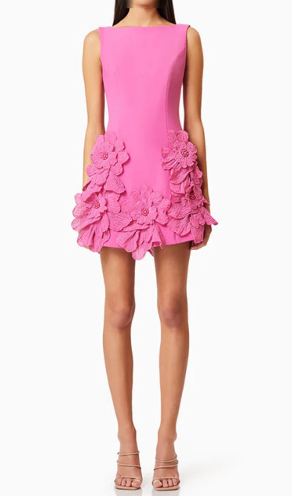Daiva Pink Flower Mini Dress Flowering Girl