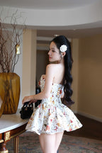Lumi Strapless Mini Dress Flowering Girl