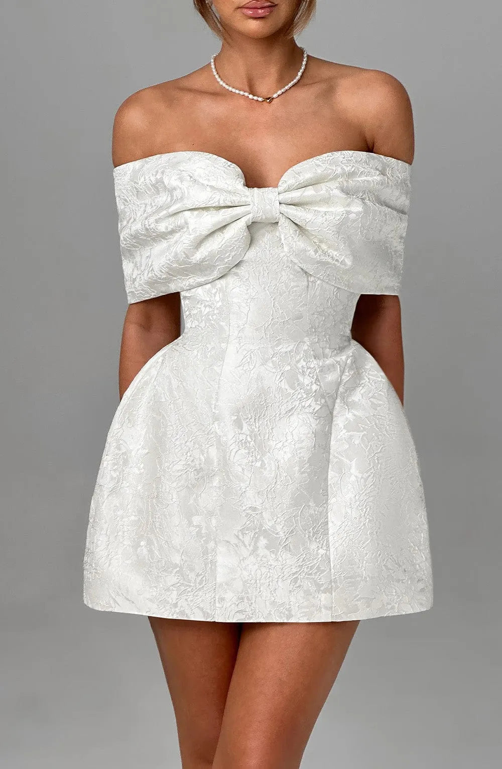 Raquel Mini Dress - Ivory Flowering Girl