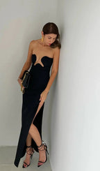 Theodora Black Maxi Bandage Dress Flowering Girl