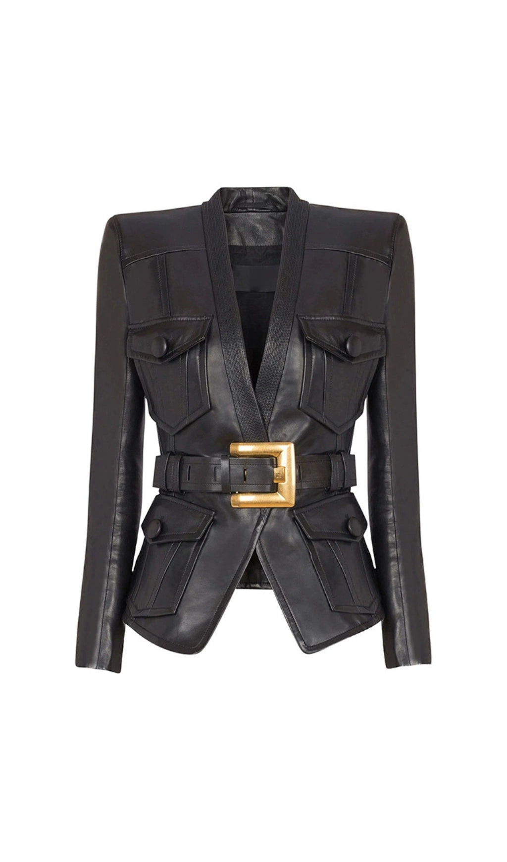 Gustavo Black Belt Jacket Flowering Girl