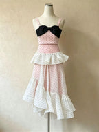 Malva Bow Dot Two-Piece Set Flowering Girl