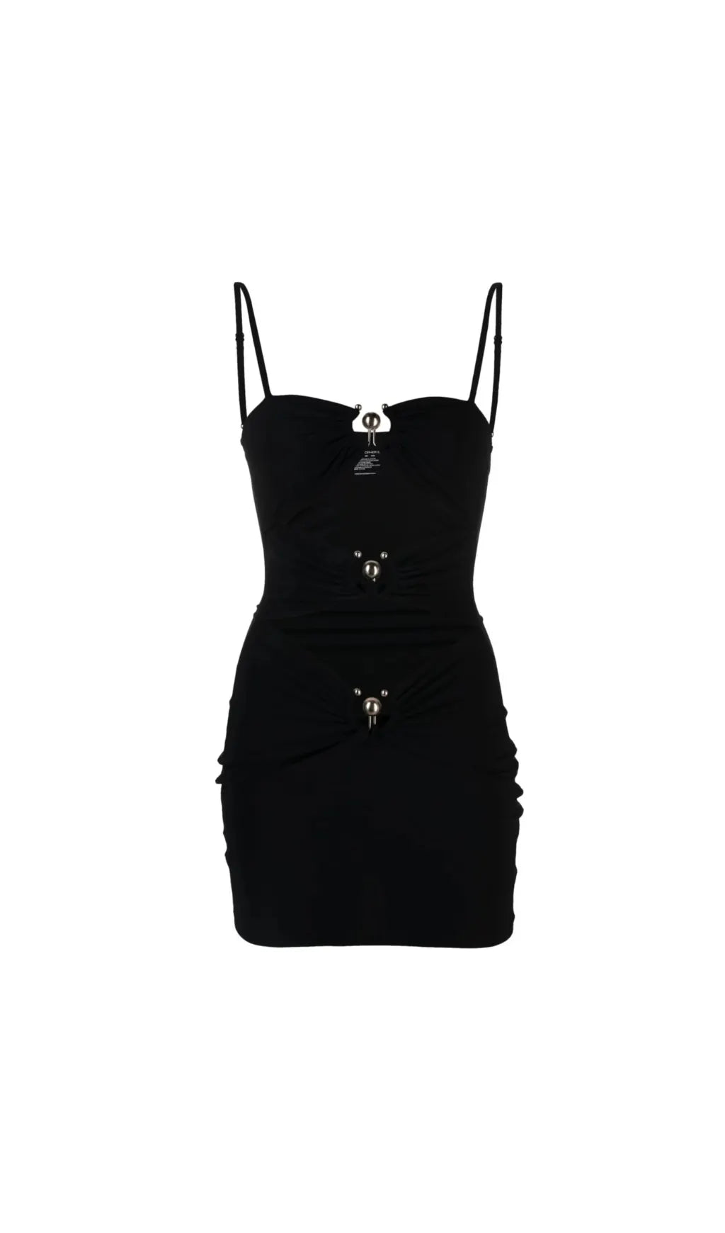 BLACK CUT-OUT MINI BEACH DRESS Flowering Girl