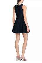 Virginia Pearl Collar Mini Dress In Black Flowering Girl