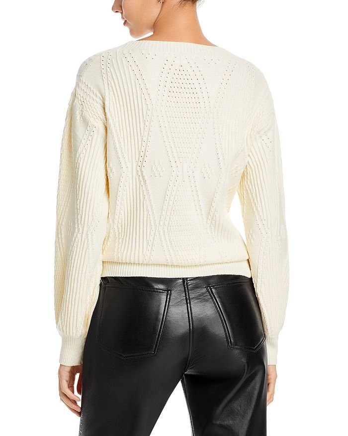 POINTELLE KNIT MINI BOW SWEATER Flowering Girl