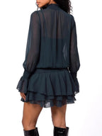 Cindrel Long Sleeve Ruffle Dress Set Flowering Girl