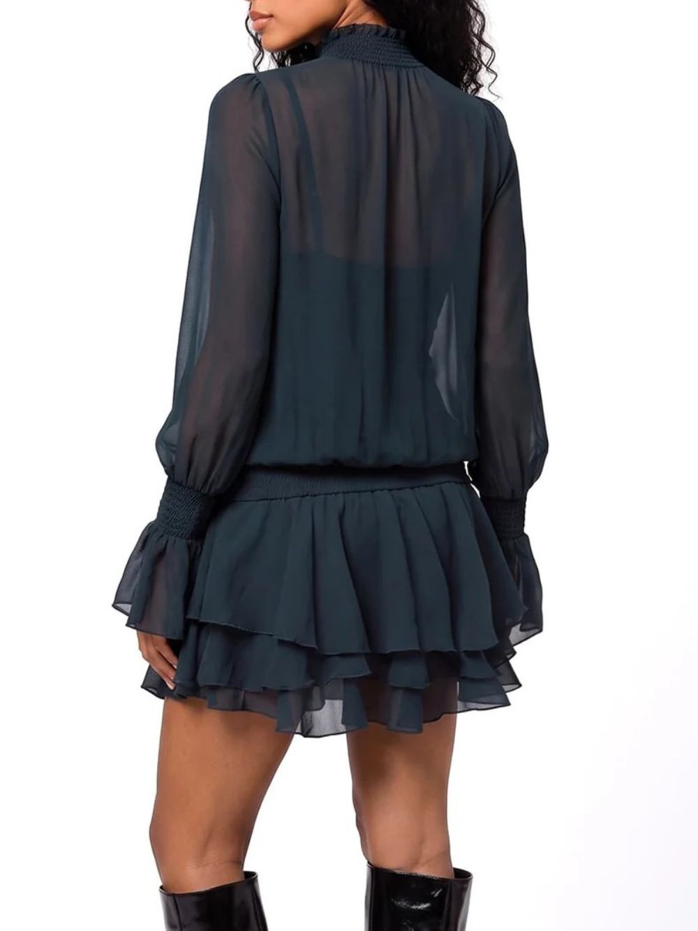 Cindrel Long Sleeve Ruffle Dress Set Flowering Girl