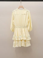 Rapapamy Puff Sleeve Ruffle Dress Flowering Girl
