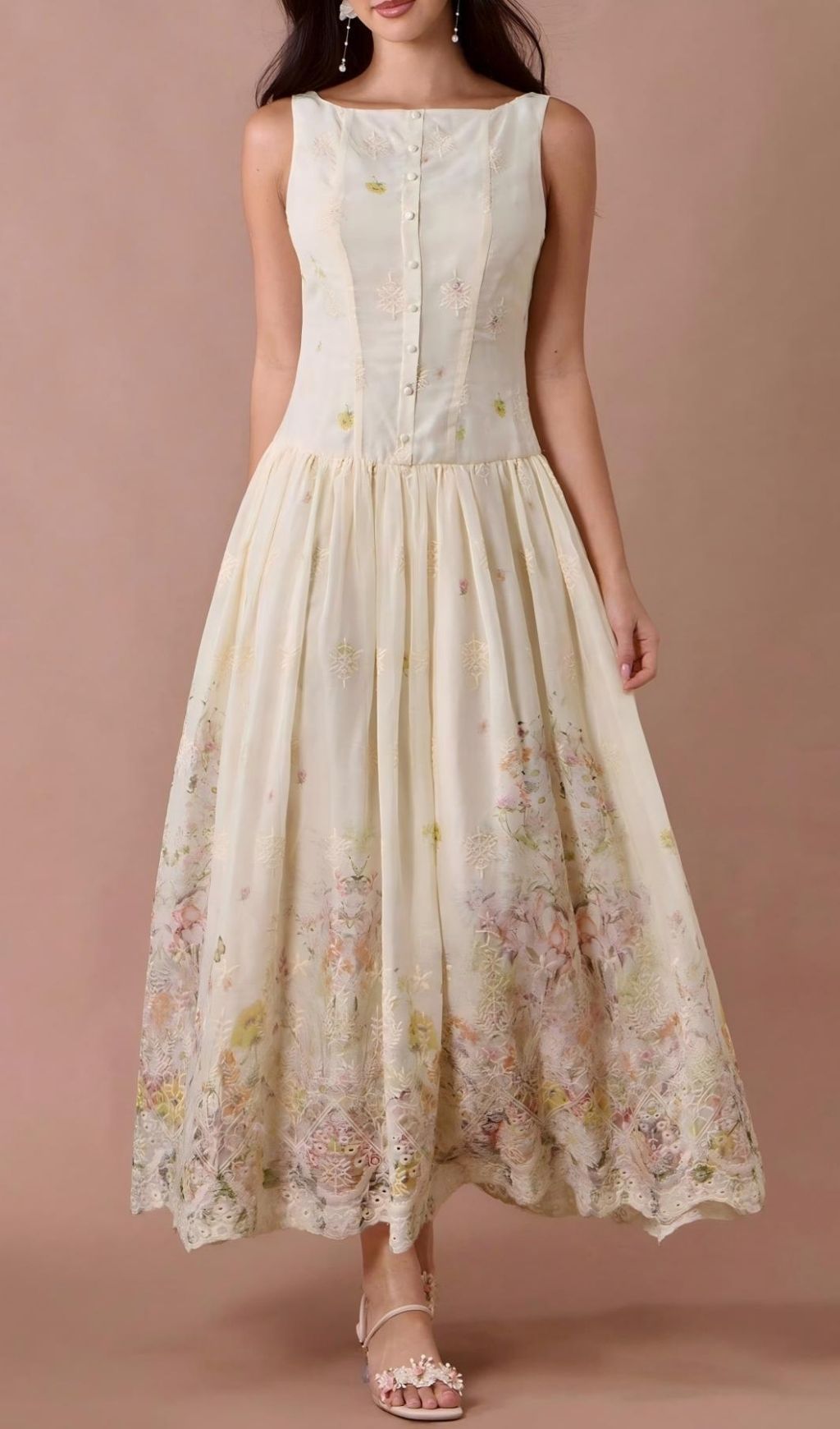 Lanai Sleeveless Printed Maxi Dress Flowering Girl