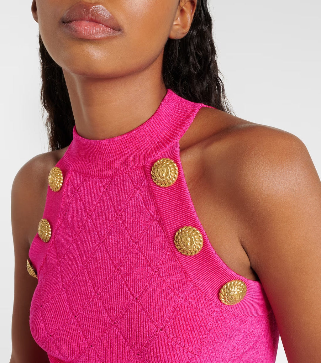 PINK DIAMOND-KNIT CROP TOP Flowering Girl