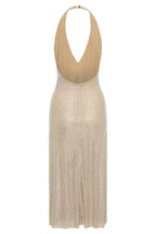 Diamond Halter Neck Midi Dress Flowering Girl