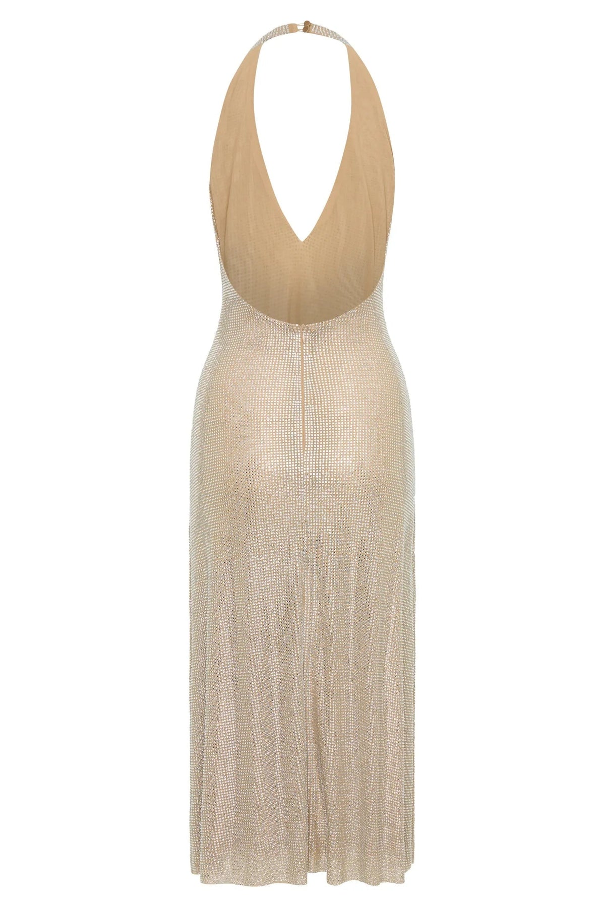 Diamond Halter Neck Midi Dress Flowering Girl