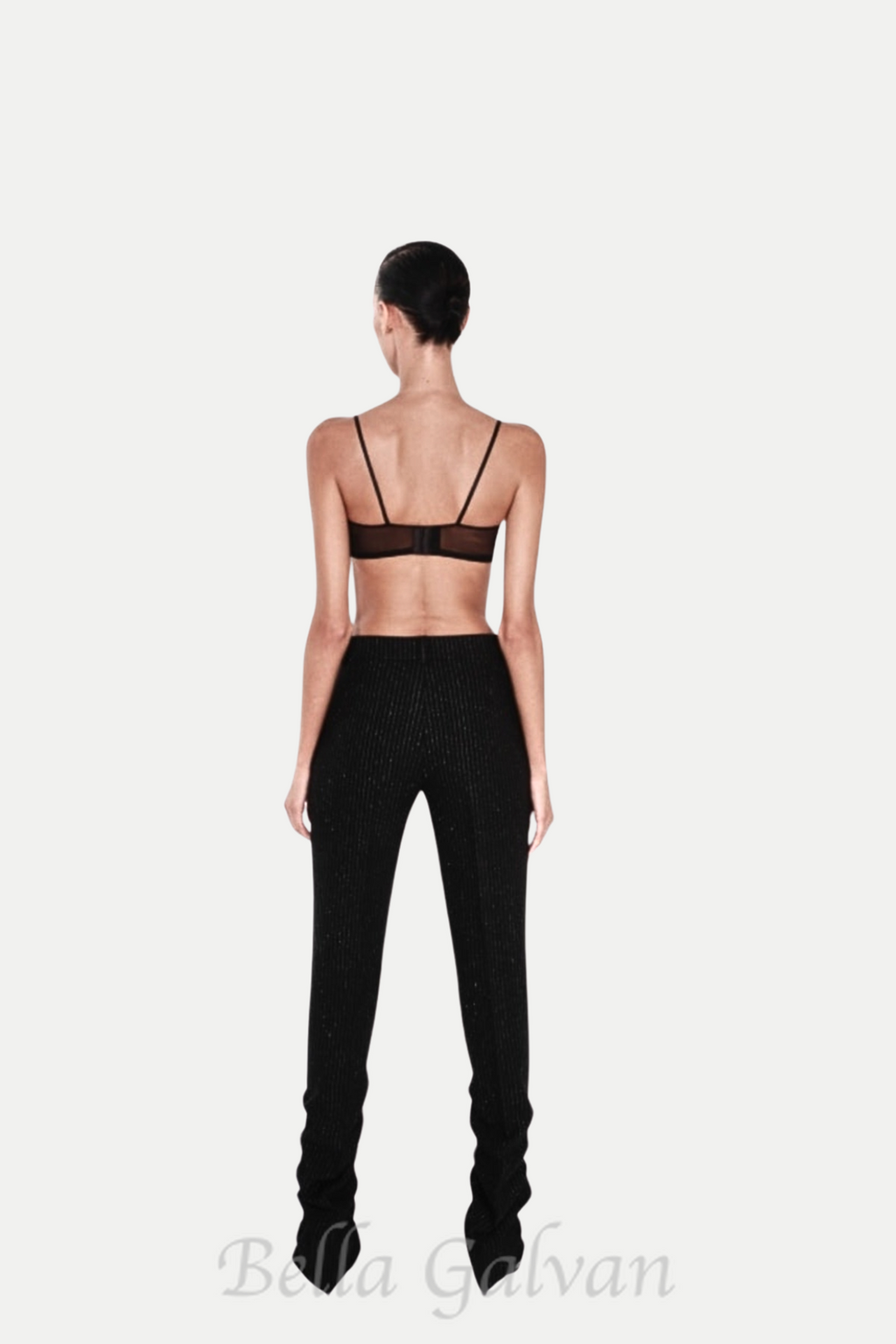 Vieby Leaf Crystal Bralette in Black Flowering Girl